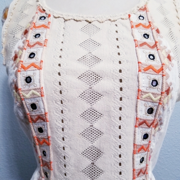 Free People | Hippie Boho Embroidered Sun Dress - Picture 2 of 10